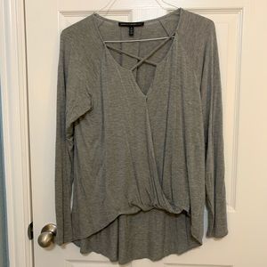 White House black market long sleeve blouse